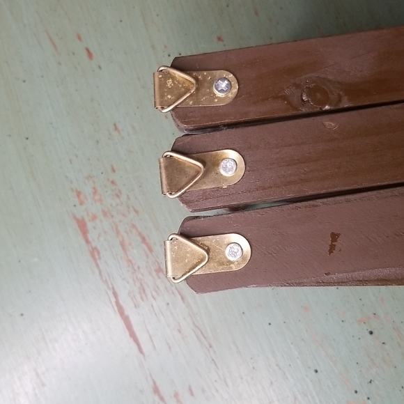 Vintage Wooden Wall Accordion Style 10 Peg Hook Rack - Picture 6 of 7